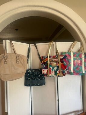 Vintage Score! 3  rare Coach 1 Lilly Pulitzer Patterned Tote Collection